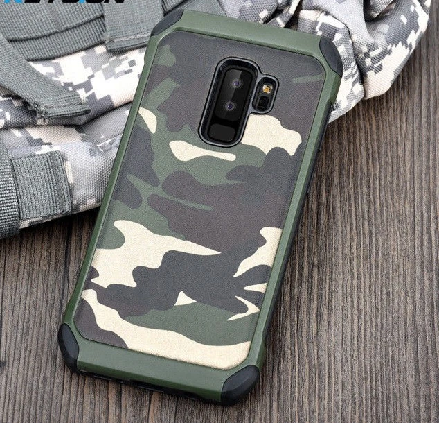 Camouflage Samsung Galaxy S6 S7 S8 S9 Plus Note Military Case Camo Army Rubber - Image 2 of 2