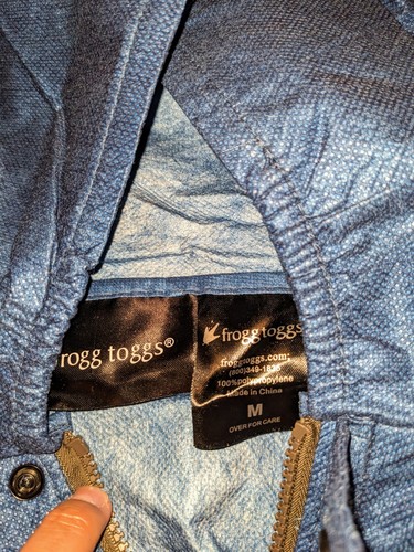 Frogg Toggs Youth Rain Jacket w/Hood Blue Kid's Small Medium NWT - Picture 7 of 7