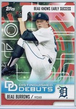 2016 TOPPS PRO DEBUT DISTINGUISHED DEBUTS RED #DD21 BEAU BURROWS #1/5