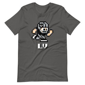 Las Vegas Raiders LV NES Football Player 8-bit Tecmo Super Bowl Nintendo T-Shirt