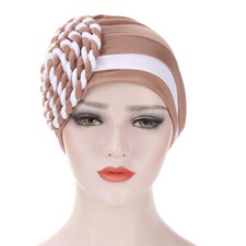 African Women Braid Turban Chemo Cap Head Wrap Auto Geles Headtie Hijab Bonnet