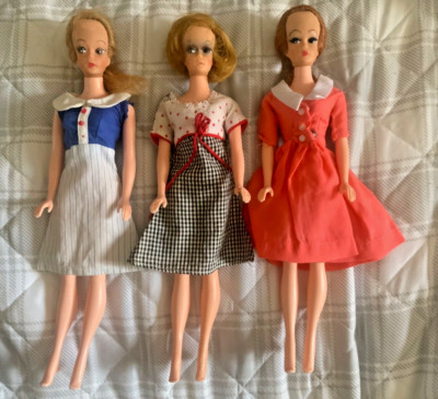 VTG Barbie Clone U uneeda Wendy ponytails side part bubble bob with HK dress LOT