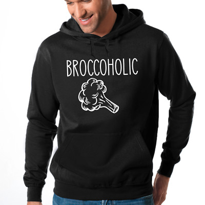 BROCCHOLIC Broccoli Vegan Veggie Food Fun Sayings Funny Hooded Sweatshirt Hoodie