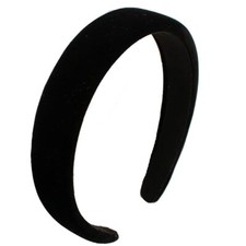 Black Velvet Padded Headbands Fashion Non Slip Comfortable Head Bands Women