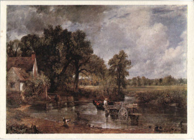 Alte Kunstpostkarte - John Constable - Der Heuwagen