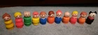 Vintage Fisher Price Little People 11 Piece Lot Moms Dad Boys Girls Kids Dog