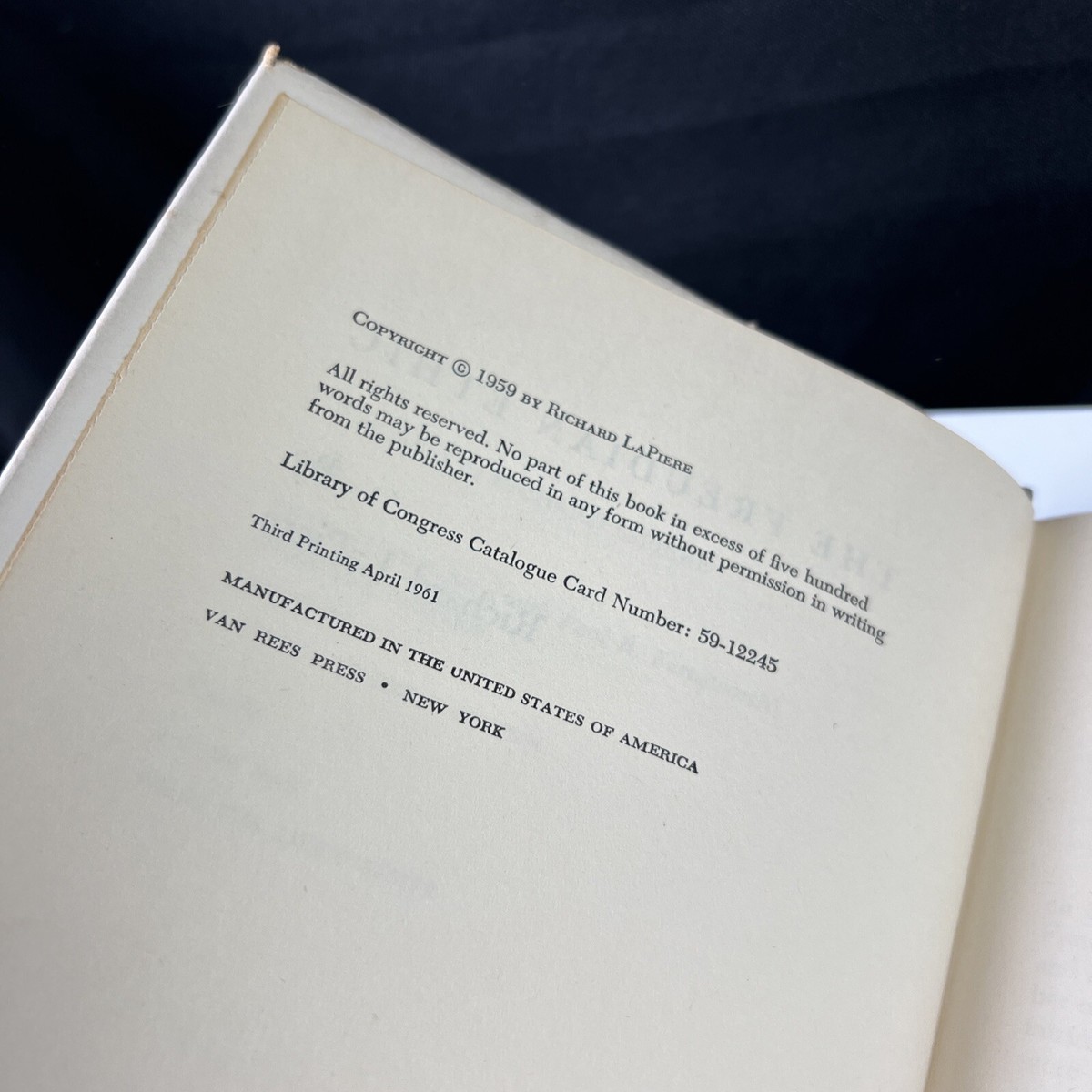 LaPiere 『The Freudian ethic』 The Freudian Ethic Richard LaPiere Hardcover Third Printing