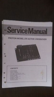 Proton 270 service manual repair book original car radio stereo active crossover