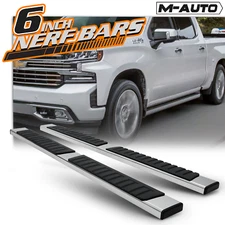 Chrome 6" Side Step Nerf Bar for 2019-2022 Silverado/Sierra 1500/3500HD Crew Cab
