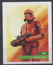 STAR WARS LECLERC 2019 - No. 84 - SITH SOLDIER - New Self Adhesive Card