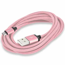Pink 3m Long Short Micro USB Data Charger Charging Cable Cord Android Phones