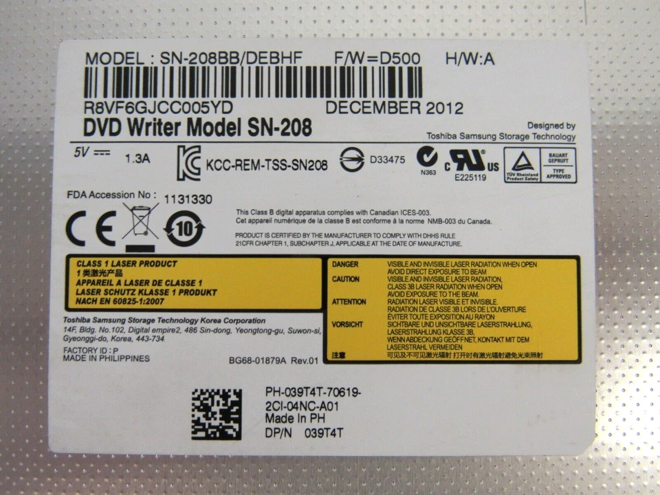 Dell 39T4T 8x DVD±RW Black Internal Optical Drive 039T4T     1-2 - Image 4 of 4