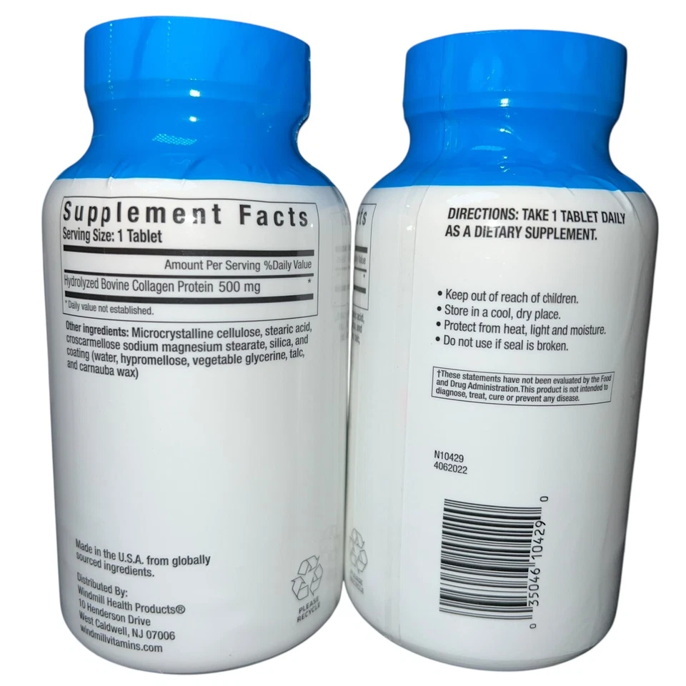 2x Nutrition Works colágeno hidrolisado 500mg 90 comprimidos validade 09/2027 - Imagem 2 de 2