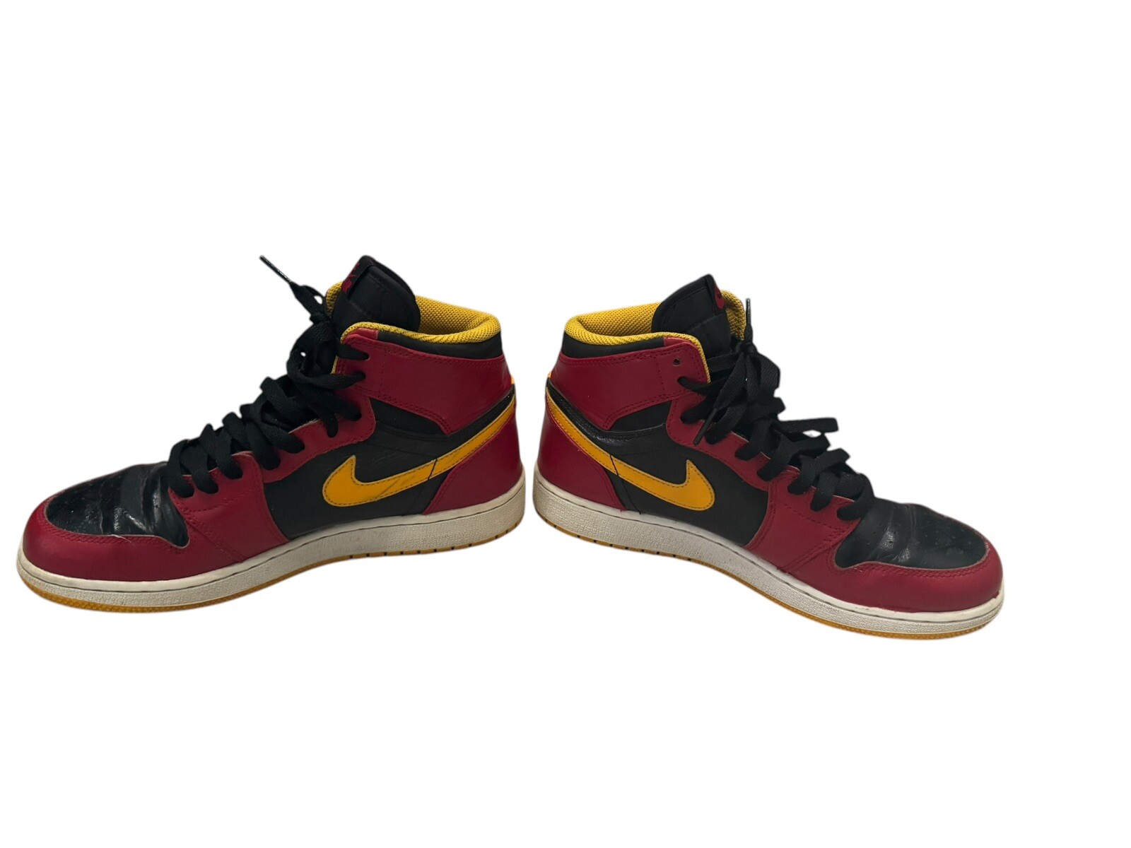 Nike Air Jordan 1 Retro OG Highlight Reel High Tops: Red, Black & Yellow: 6Youth thumbnail 6