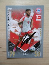 Noussair Mazraoui autograph signed TC Topps Bundesliga Bayern Munich 23/24