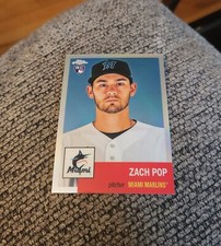 2022 Topps Chrome Platinum Zach Pop RC #348 Refractor Miami Marlins Baseball