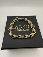 9ct Gold Tulip Bracelet 8.25" 8mm 20.4g approx