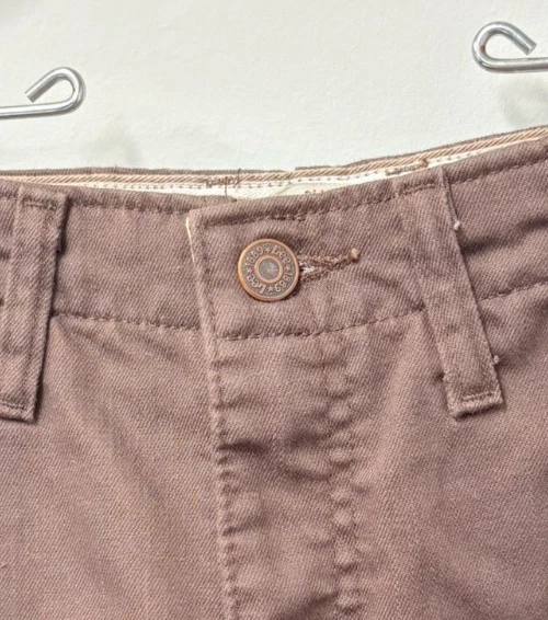 Pantalones de mezclilla Lee Side elásticos marrones para mujer talla 10 calce relajado cintura cómoda Foto 4 de 4