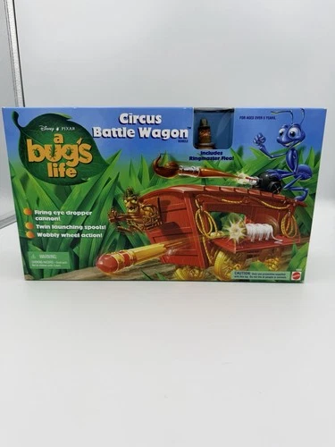 Vintage A Bug’s Life Circus Battle Wagon vehicle New Playset (Disney)