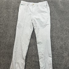 Mens 33 Bills khakis M3-NCN Mini Gingham PLAIN TRIM Made in USA Cotton Blue
