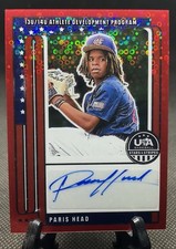 Paris Head Auto /25 Red Prizm USA Baseball Stars & Stripes SSP 🔥 NTS-PH