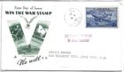 Canada 1942 WWII FDC Win the War Patriotic Cover - CE1 Postage - V Cachet
