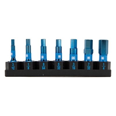 Spyder 7-Piece SAE Impact Driver Hex Bit Set  19065