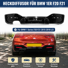 F�r BMW 1er F20 F21 15-18 LCI Glanz Competition Heckdiffusor Diffusorblende