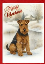 Welsh Terrier Dog A6 (4" x 6") Christmas Card - Blank inside - by Starprint