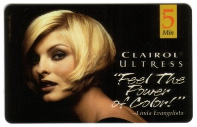 5m Clairol Ultress  Power of Color  Linda Evangelista SPEIMEN Telefonkarte