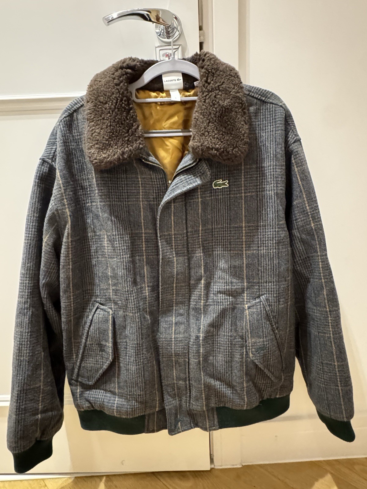 Supreme x Lacoste L!VE Wool Bomber Jacket – Grey Check