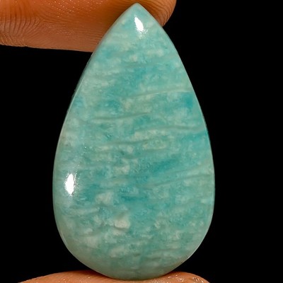100% Natural Amazonite Pear Shape Cabochon Gemstone 32.5 Ct. 31X18X7 mm UG-3807