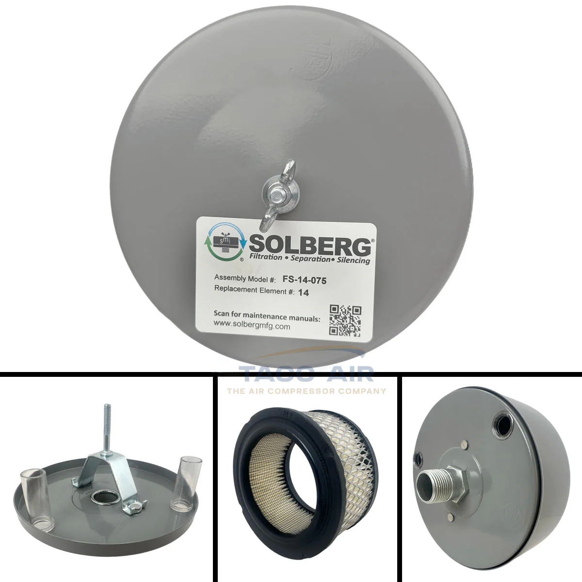 Intake Filter Silencer Metal Housing Canister Usa Made