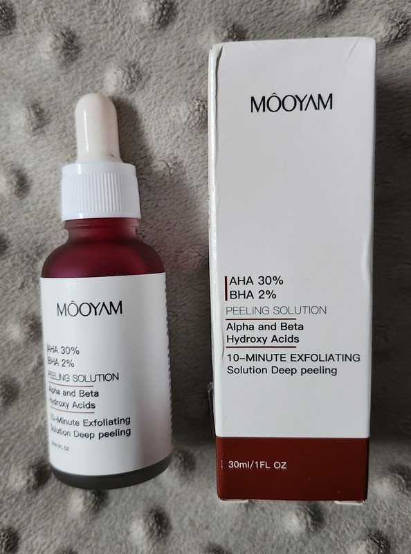 Mooyam Peeling Solution AHA 30% BHA 2% Acid Exfoliating Cleanser 1 oz Ex: 8/27