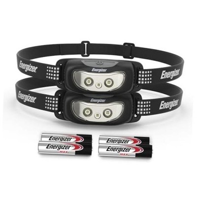Universal LED Headlamp (), Bright Head Lamp for 2-Pack Black (2-pack)