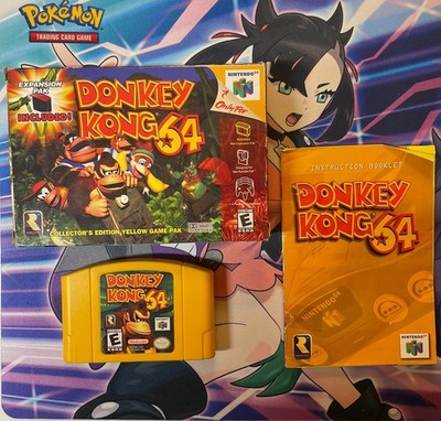 Donkey Kong (Nintendo 64 N64) Complete in Box CIB No Expansion Pak Box w Damage
