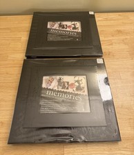 Lot of 2: 12x12" Black Scrapbook Photo Albums - w/ Stickers - Arts  Crafts
