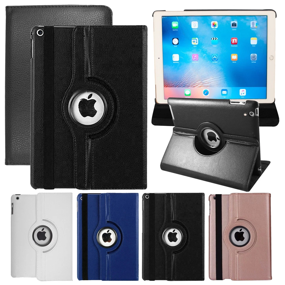 PGL Rotation Case For iPad 9.7 10.2 10.9 -5th 6th 7th 8th 9th 10th Gen Leather Cover