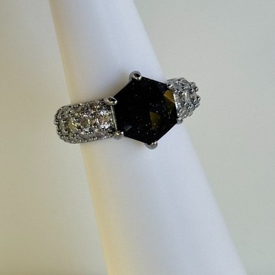 Bomb Party UNTAMED Ring ''Bold By Nature'' Sz 8 Onyx Sandstone on Hematite