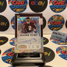 2021 Panini Contenders Dyami Brown 12/21 Rookie Ticket Cracked Ice Auto Card