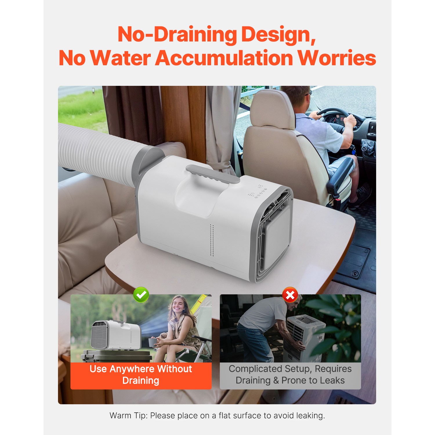 Uimoso Portable Air Conditioner for Outdoor Tent Camping RVs 4250 BTU AC/DC