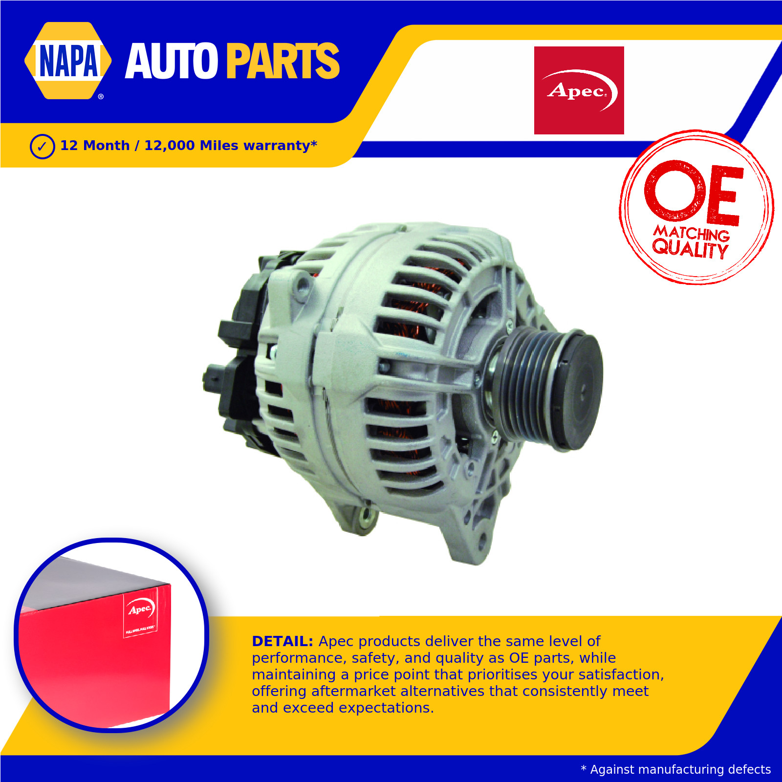 Alternator AAL1194 Apec 2310000Q0M 2310000Q2J 23100JD10A 7701476808 7701477410