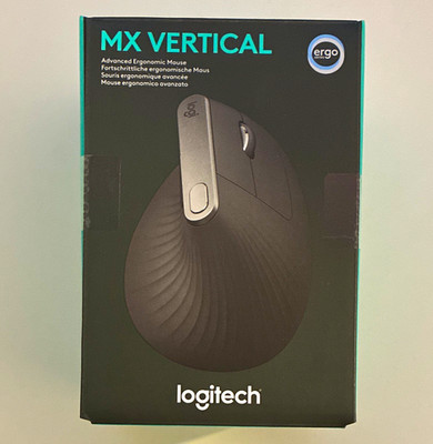 Logitech MX Vertical vertikale Maus ergonomisch kabellos Bluetooth USB 4000 DPI