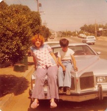 1976 Pontiac Grand Prix 1970s Photos Silver Kids Sitting Hood Road Chrome