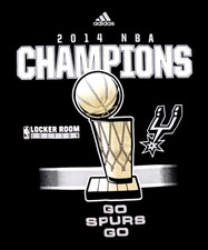 SAN ANTONIO SPURS OFFICIAL ADIDAS 2014 NBA FINALS CHAMPIONS LOCKER ROOM SHIRT