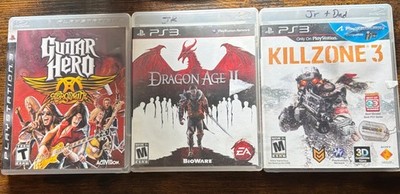 Lot of 4 PS3 Games - Heavy Rain, Killzone 3, Dragon Age II, & Guitar Hero