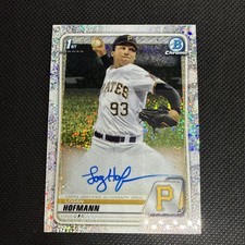 2020 Bowman Chrome Refractor Auto Logan Hofmann Pittsburgh Pirates Speckle /71