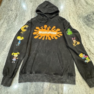 Nickelodeon Adult Medium Hoodie Nostalgia Cartoons Cat Dog Rocket Power Rugrats