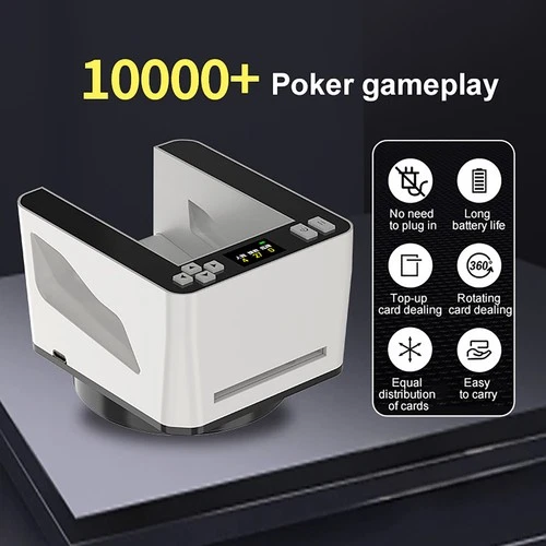 Rechargeable Automatic Electric Cards Dealer Machine 2 Decks Poker Distributor