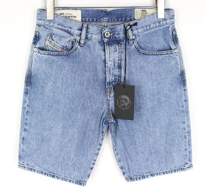 Diesel D-Mirk 084RE Hombre Shorts W29 Lavado Azul Claro Delgado Denim Algodón I - Imagen 1 de 4